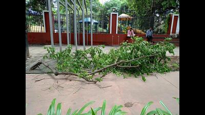 After the incident, he was rushed to the Poona Hospital and admitted for further medical treatment. (HT PHOTO)