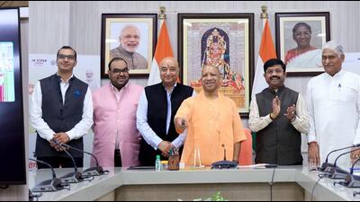 CM Yogi Adityanath virtually inaugurates cement plant in Prayagraj on Wednesday. (Sourced) CM Yogi Adityanath virtually inaugurates cement plant in Prayagraj on Wednesday. (Sourced)