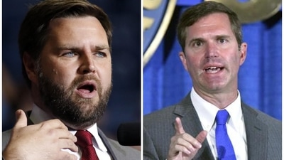 Taking an offense at the Andy Beshear's remarks, JD Vance called the governor a “disgusting person” for “wishing that a member of my family would get raped.” (AP) Taking an offense at the Andy Beshear's remarks, JD Vance called the governor a “disgusting person” for “wishing that a member of my family would get raped.” (AP)