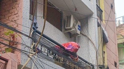 New Delhi, India. 21st August 2024: The house where a man allegedly killing by his wife at a rented house in Dwarka's Dabri area in New Delhi. (HT Photo) To go with Himani’s Story (HT Photo) New Delhi, India. 21st August 2024: The house where a man allegedly killing by his wife at a rented house in Dwarka's Dabri area in New Delhi. (HT Photo) To go with Himani’s Story (HT Photo)