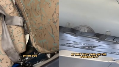 Snapshot of the flight seats and overhead bin inside PIA. Snapshot of the flight seats and overhead bin inside PIA.
