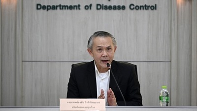 Thongchai Keeratihattayakorn, head of Thailand's Department of Disease Control, speaks during a press conference following the suspected first case of the new more dangerous strain of Mpox in Bangkok on August 21, 2024. (AFP) Thongchai Keeratihattayakorn, head of Thailand's Department of Disease Control, speaks during a press conference following the suspected first case of the new more dangerous strain of Mpox in Bangkok on August 21, 2024. (AFP)