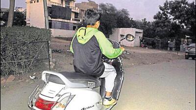 The police initiated a drive against under-age driving on Wednesday and issued at least 21 challans on the first day, officials said. (HT File)