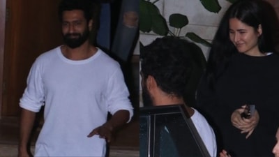 Vicky Kaushal and Katrina Kaif were spotted in Mumbai. Vicky Kaushal and Katrina Kaif were spotted in Mumbai.