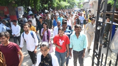 Appeared candidates coming out of exam centre at Patna, Bihar (Santosh Kumar ) Appeared candidates coming out of exam centre at Patna, Bihar (Santosh Kumar )