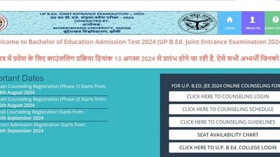 UP BEd JEE Counselling 2024: Round 1 allotment result will be announced today (screenshot of the official website) UP BEd JEE Counselling 2024: Round 1 allotment result will be announced today (screenshot of the official website)