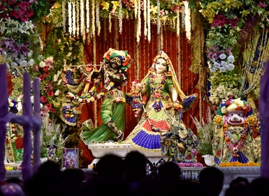 A view inside the ISKCON temple from last year on the eve of the Janmashtami festival (Sunil Ghosh/Hindustan Times) A view inside the ISKCON temple from last year on the eve of the Janmashtami festival (Sunil Ghosh/Hindustan Times)