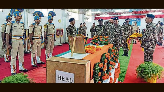 CRPF inspector Kuldeep Malik had sacrificed his life while combating armed terrorists in Udhampur’s Dudu area on Monday. Malik’s elder son Naveen Kumar is a driver in the army and his younger son Sanjay is serving in the railways. (ANI File)