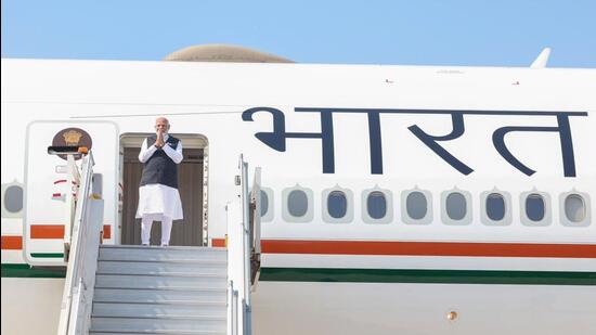 Prime Minister Narendra Modi departing for Poland and Ukraine on Wednesday. (Photo from X)