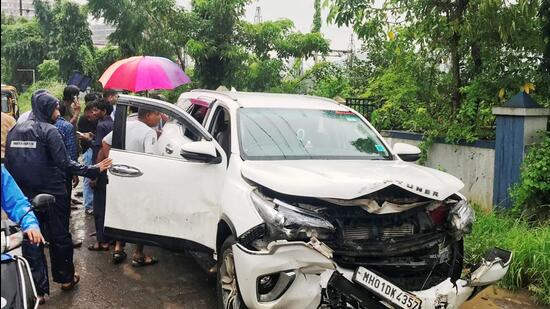 Satish Sharma rammed his Safari head-on into his father’s Fortuner in a fit of rage. (Pramod Tambe)