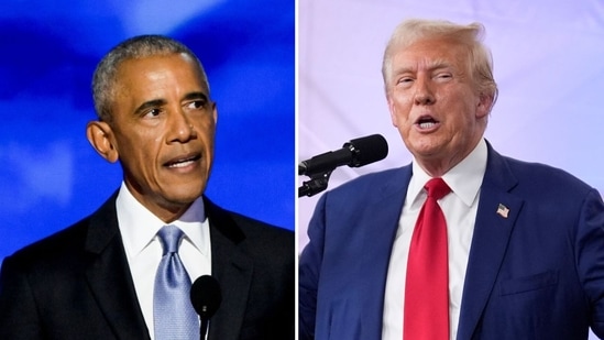 Barack Obama calls out Donald Trump at DNC, mocks his ‘weird obsession with crowd sizes’ (Photographer: David Paul Morris/Bloomberg, AP Photo/Evan Vucci)