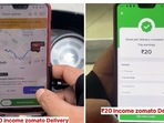 The image shows a man who shared what he had to do to earn <span class='webrupee'>₹</span>20 as a Zomato delivery executive. The image shows a man who shared what he had to do to earn <span class='webrupee'>₹</span>20 as a Zomato delivery executive.