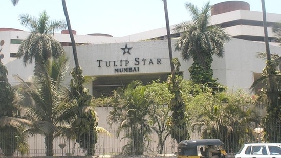 Hotel Tulip Star, in Juhu, was recently razed. Luxe triplex apartments will be built here. (HT Photo)