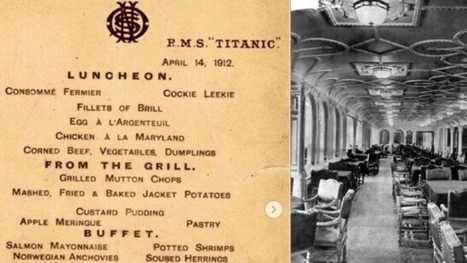 Titanic Food Menu: ವೈರಲ್‌ ಆಯ್ತು ಟೈಟಾನಿಕ್‌ ಫುಡ್‌ ಮೆನು; ಐಷಾರಾಮಿ ಹಡಗಿನ ...