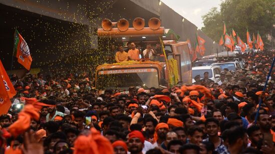 ಯೋಗಿ ರೋಡ್​ ಶೋ ವೇಳೆ ಕೇಸರಿಮಯವಾದ ಬಂಟ್ವಾಳ, ಬಿ.ಸಿ ರೋಡ್​&nbsp;