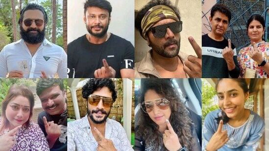 ಕರ್ನಾಟಕ ವಿಧಾನ ಸಭಾ ಚುನಾವಣೆಯಲ್ಲಿ ಸಿನಿಮಾ ಮಂದಿಯ ಮತಚಲಾಯಿಸಿದ್ದಾರೆ. <p>ಕರ್ನಾಟಕ ವಿಧಾನ ಸಭಾ ಚುನಾವಣೆಯಲ್ಲಿ ಸಿನಿಮಾ ಮಂದಿಯ ಮತಚಲಾಯಿಸಿದ್ದಾರೆ.</p>