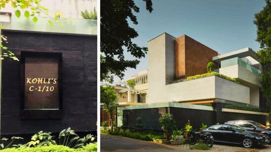 2. ವಿರಾಟ್ ಕೊಹ್ಲಿ: 2016ರಲ್ಲಿ ವಿರಾಟ್ ಕೊಹ್ಲಿ ಮುಂಬೈನ ಸಿ-ವಿಂಗ್​​​ನ ಮಹಡಿಯ ಓಂಕಾರ್-1973 ಟವರ್ಸ್​​ನಲ್ಲಿ 34 ಕೋಟಿ ನೀಡಿ ಹೊಸ ಮನೆ ಖರೀದಿಸಿದ್ದರು. ಅದಾಗಿಯೂ ಕಿಂಗ್ ಕೊಹ್ಲಿ, ಹರಿಯಾಣದ ಗುರುಗ್ರಾಮದಲ್ಲಿ ಸೊಗಸಾದ ಬಂಗಲೆಯೊಂದನ್ನು ನಿರ್ಮಿಸಿದ್ದಾರೆ. 10 ಸಾವಿರ ಚದರ ಅಡಿಯಲ್ಲಿ ಈ ಭವ್ಯ ಬಂಗಲೆ ನಿರ್ಮಾಣವಾಗಿದೆ. ಇದರ ವೆಚ್ಚ 80 ಕೋಟಿ ಎಂದು ಅಂದಾಜಿಸಲಾಗಿದೆ. ಈಜುಕೊಳ, ಡ್ರಾಯಿಂಗ್​ ರೂಮ್ ಸೇರಿದಂತೆ ವಿವಿಧ ಕೋಣೆಗಳು ಇವೆ. ಇದು ಕೇವಲ ಮನೆಯಲ್ಲ ಸ್ವರ್ಗ.