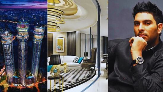 3. ಯುವರಾಜ್ ಸಿಂಗ್: ಆಲ್​ರೌಂಡರ್​ ಯುವಿ ಮುಂಬೈನಲ್ಲಿ ವಾಸಿಸುತ್ತಿದ್ದು, ವರ್ಲಿಯಲ್ಲಿರುವ 16 ಸಾವಿರ ಚದರ ಅಡಿ ಅಪಾರ್ಟ್​ಮೆಂಟ್​ನಲ್ಲಿ ಎರಡು ಫ್ಲಾಟ್​ಗಳ ಸಂಯೋಜನೆಯಾಗಿದೆ. 2013ರಲ್ಲಿ 64 ಕೋಟಿಗೆ ಖರೀದಿಸಿದ್ದರು. ವಿರಾಟ್​ &nbsp;ಓಂಕಾರ್-1973 ಟವರ್ಸ್​​ನಲ್ಲಿ 35ನೇ ಮಹಡಿಯಲ್ಲಿದ್ದರೆ, ಯುವರಾಜ್​ ಸಿಂಗ್​ 29ನೇ ಮಹಡಿಯಲ್ಲಿದ್ದಾರೆ. ಐಷಾರಾಮಿ ಬಂಗಲೆಯು ಎಲ್ಲವನ್ನೂ ಒಳಗೊಂಡಿದ್ದು, ಅರೇಬಿಯನ್​ ಸಮುದ್ರದ ವೀವ್ಸ್​ ಅದ್ಭುತವಾಗಿ ಕಾಣುತ್ತದೆ.