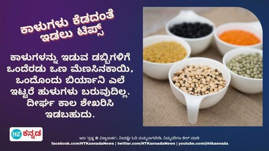 ಅಡುಗೆ ಮನೆಯಲ್ಲಿ ಇಟ್ಟ ಧಾನ್ಯ ಹುಳುಗಳಿಂದ ಕೆಡದಂತೆ ರಕ್ಷಿಸಲು ಈ ಟಿಪ್ಸ್