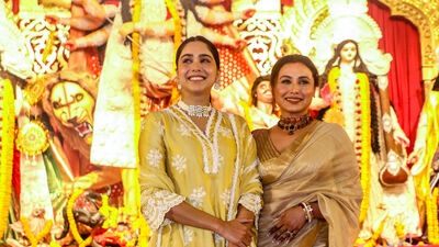 'ಬಂಟಿ ಔರ್ ಬಬ್ಲಿ 2' ಸಹ ನಟಿ ಶರ್ವರಿ ವಾಘ್ ಜತೆ ರಾಣಿ ಮುಖರ್ಜಿ