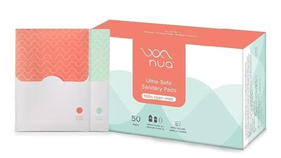 Nua Ultra-Safe Sanitary Pads For Women: ಇದು ಪರಿಸರ ಸ್ನೇಹಿ ಪ್ಯಾಡ್​ ಕೂಡ ಆಗಿದ್ದು, ಹೆಚ್ಚು ದಪ್ಪಗೆ ಇರುತ್ತದೆ. ಹೀಗಾಗಿ ಹೆಚ್ಚು ರಕ್ತಸ್ರಾವವಾಗುವವರು ಇದನ್ನು ಬಳಸಬಹುದು.&nbsp;