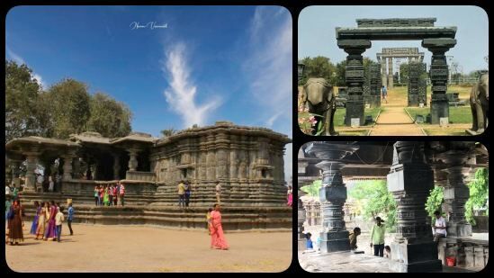 ಸಾವಿರ ಕಂಬಗಳ ದೇಗುಲ (left pic-twitter/@smileysnaps)