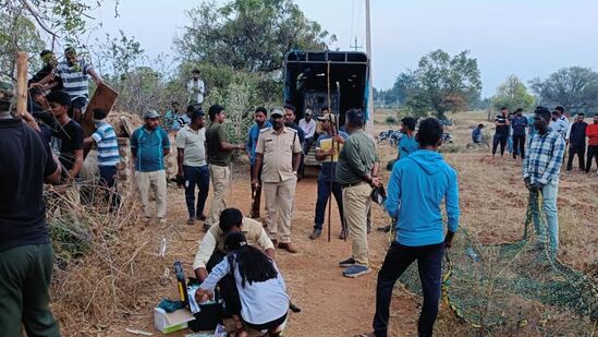 ಚಿರತೆಗಳು ಪೈಪ್‌ಲೈನ್‌ನಲ್ಲಿ ಸೇರಿರುವ ವಿಚಾರ ತಿಳಿದು ಅಕ್ಕಪಕ್ಕದ ಗ್ರಾಮಸ್ಥರು ಅಲ್ಲಿ ಸೇರಿದ್ದರು. ಅವರನ್ನು ದೂರವಿಟ್ಟು ಅರಣ್ಯ ಇಲಾಖೆ ಸಿಬ್ಬಂದಿ ಎಸಿಎಫ್‌ ಲಕ್ಷ್ಮಿಕಾಂತ್‌ ನೇತೃತ್ವದಲ್ಲಿ ಸೆರೆ ಕಾರ್ಯಾಚರಣೆ ಕೈಗೊಂಡರು.