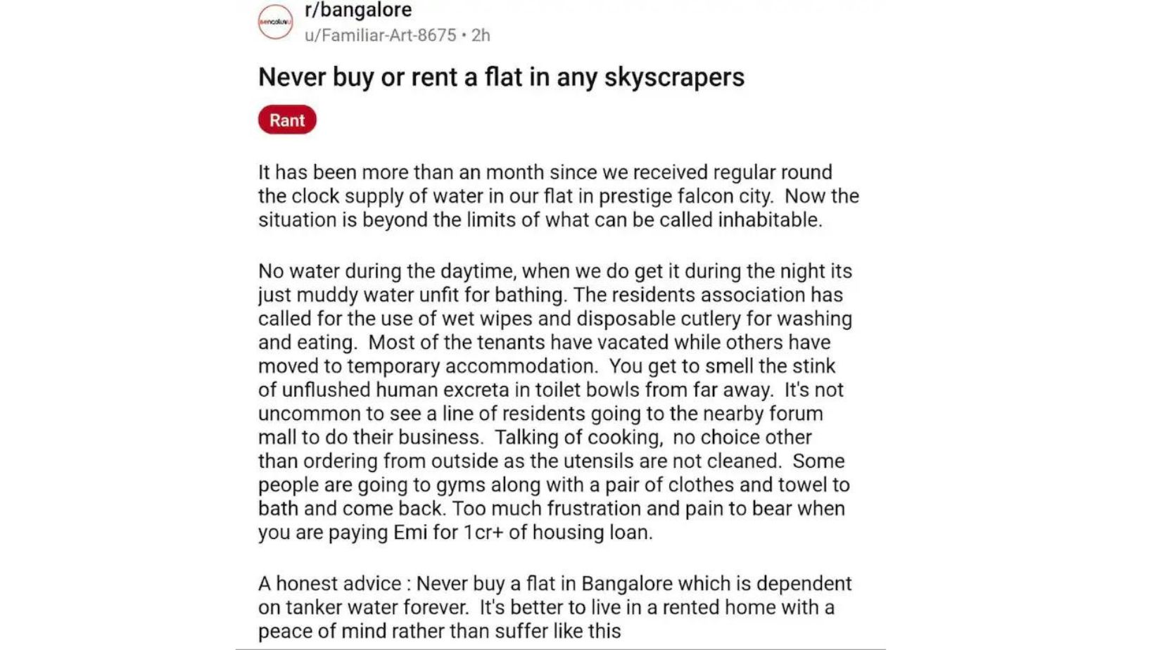 ರೆಡ್ಡಿಟ್ ಪೋಸ್ಟ್ನ ಸ್ಕ್ರೀನ್ ಶಾಟ್ ರೆಡ್ಡಿಟ್ ಪೋಸ್ಟ್ನ ಸ್ಕ್ರೀನ್ ಶಾಟ್