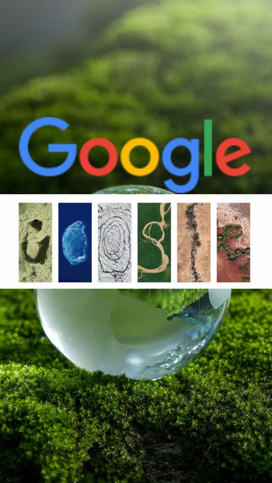 Earth Day 2024 Google doodle celebrates with aerial pics UKS