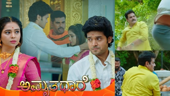 Amruthadhaare serial Today Episode: &nbsp;ಝೀ ಕನ್ನಡ ವಾಹಿನಿಯು ಅಮೃತಧಾರೆ ಸೀರಿಯಲ್‌ನ ಇಂದಿನ ಸಂಚಿಕೆ ಸೀರಿಯಲ್‌ ಪ್ರೇಮಿಗಳಿಗೆ ಥ್ರಿಲ್ಲಿಂಗ್‌ ಅನುಭವ ನೀಡಬಹುದು. ಅಬ್ಬಬ್ಬ... ನಮ್ಮ ಡುಮ್ಮ ಸರ್‌ ಏನ್‌ ಫೈಟಿಂಗ್‌ ಮಾಡಿದ್ದಾರೆ ಅನ್ತಿರಾ. ಬಿಳಿ ಪಂಚೆ ಉಟ್ಕೊಂಡು ರೌಡಿಗಳನ್ನೆಲ್ಲ ಉಡೀಸ್‌ ಮಾಡಿದ್ದಾರೆ. ಕೈಗೆ ಸಿಕ್ಕ ದೊಣ್ಣೆಯಲ್ಲೇ ವಿಲನ್‌ಗಳನ್ನು ಚಚ್ಚಿದ್ದಾರೆ. ಇಂದಿನ ಸಂಚಿಕೆಯಲ್ಲಿ ಏನೆಲ್ಲ ನಡೆಯಲಿದೆ ಎಂದು ವಾಹಿನಿಯು ಬಿಡುಗಡೆ ಮಾಡಿರುವ ಪ್ರಮೋದಲ್ಲಿ ಜಾಹೀರಾಗಿದೆ.&nbsp;