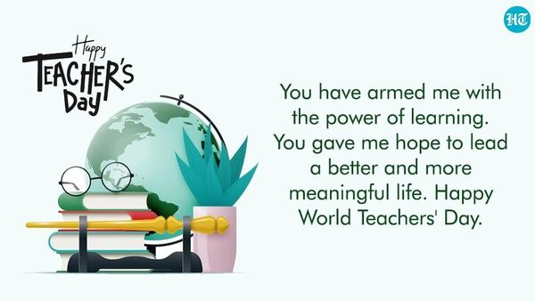 ನೀವು ನನಗೆ ಹೆಚ್ಚು ಕಲಿಯುವ ಶಕ್ತಿಯನ್ನು ನೀಡಿದ್ದೀರಿ. ಉತ್ತಮ ಮತ್ತು ಹೆಚ್ಚು ಅರ್ಥಪೂರ್ಣ ಜೀವನವನ್ನು ನಡೆಸಲು ನನಗೆ ಭರವಸೆ ತುಂಬಿದ್ದೀರಿ. ವಿಶ್ವ ಶಿಕ್ಷಕರ ದಿನದ ಶುಭಾಶಯಗಳು ಸರ್.

