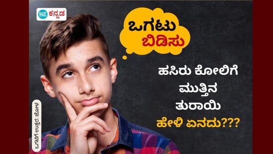 ಹಸಿರು ಕೋಲಿಗೆ ಮುತ್ತಿನ ತುರಾಯಿ; ಹೇಳಿ ಏನದು???