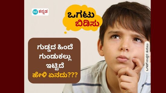 ಗುಡ್ಡದ ಹಿಂದೆ ಗುಂಡುಕಲ್ಲು ಇಟ್ಟಿದೆ; ಹೇಳಿ ಏನದು???