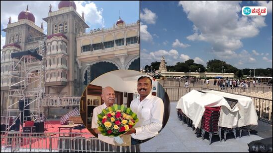 ದಸರಾ ಉದ್ಘಾಟನೆಗೆ ಕ್ಷಣಗಣನೆ; ಮೈಸೂರು ಅರಮನೆ ಆವರಣ, ಚಾಮುಂಡಿ ಬೆಟ್ಟದಲ್ಲಿ ಸಕಲ ಸಿದ್ದತೆ