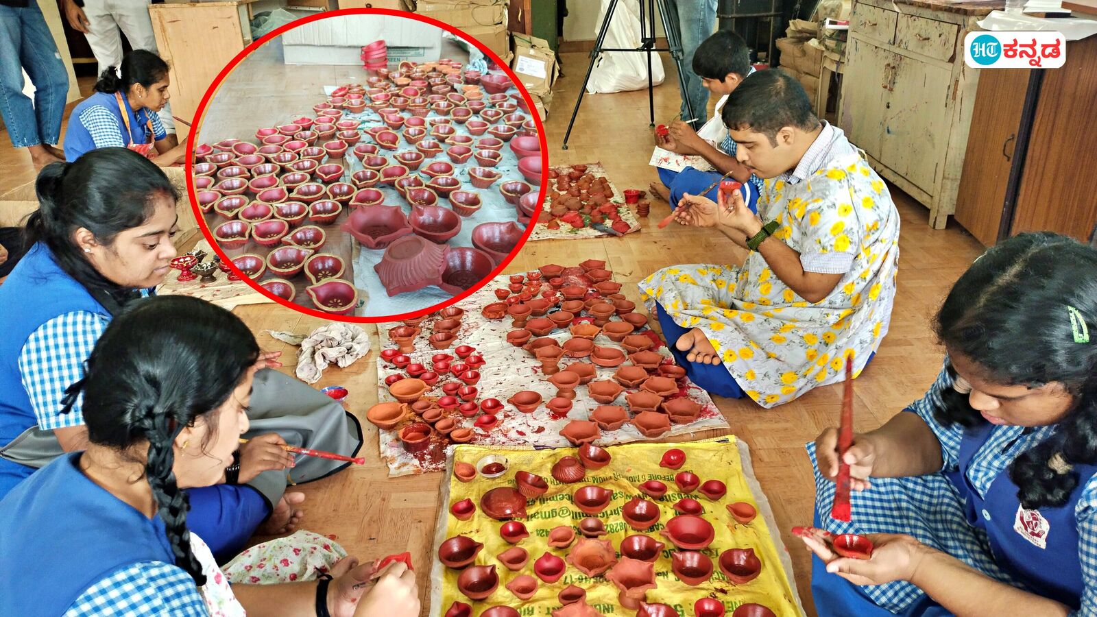 ಮಣ್ಣಿನ ಹಣತೆಗೆ ಮಂಗಳೂರಿನ ದಿವ್ಯಾಂಗ ಮಕ್ಕಳಿಂದ ವರ್ಣಸ್ಪರ್ಶ; ಬಣ್ಣದ ಹಣತೆಯೊಂದಿಗೆ ದೀಪಾವಳಿ ಸಂಭ್ರಮ