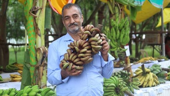 ವಿನೋದ್ ನಾಯರ್. ಕೇರಳದ ತಿರುವನಂತಪುರಂನವರು. &nbsp;ದೇಶ ವಿದೇಶಗಳನ್ನು ಸುತ್ತಿ ತಂದ 550 ಬಾಳೆ ತಳಿಗಳು ಇವರ ಸಂಗ್ರಹದಲ್ಲಿವೆ. ಇವರ ಬಳಿ ಇರದ ಬಾಳೆ ತಳಿಯೇ ಇಲ್ಲ. ಜಾವದ ನೀಲಿ ಬಾಳೆ, ಹವಾಯಿಯ ಪಟ್ಟೆ ಬಾಳೆ, ಜಾಂಜೀಬಾರಿನ ಮೊಳಕೈ ಉದ್ದದ ಬಾಳೆ, ಫಿಲಿಫೈನ್ಸನ ಸಹಸ್ರ ಬಾಳೆ.....ಹೀಗೆ ಅಪರೂಪದ ಬಾಳೆಗಳೆಲ್ಲಾಇವೆ. ಹಬ್ಬದಲ್ಲಿ ಇವರೂ ಆಕರ್ಷಣೆಯೇ.