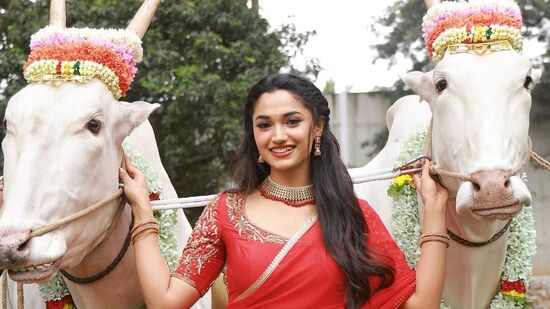 ಫಾರ್ಮ್ ಹೌಸ್ನಲ್ಲಿ ಎರಡು ಹೋರಿಗಳ ಜತೆಗೆ ರೀಷ್ಮಾ ಪೋಸ್ ಫಾರ್ಮ್ ಹೌಸ್ನಲ್ಲಿ ಎರಡು ಹೋರಿಗಳ ಜತೆಗೆ ರೀಷ್ಮಾ ಪೋಸ್