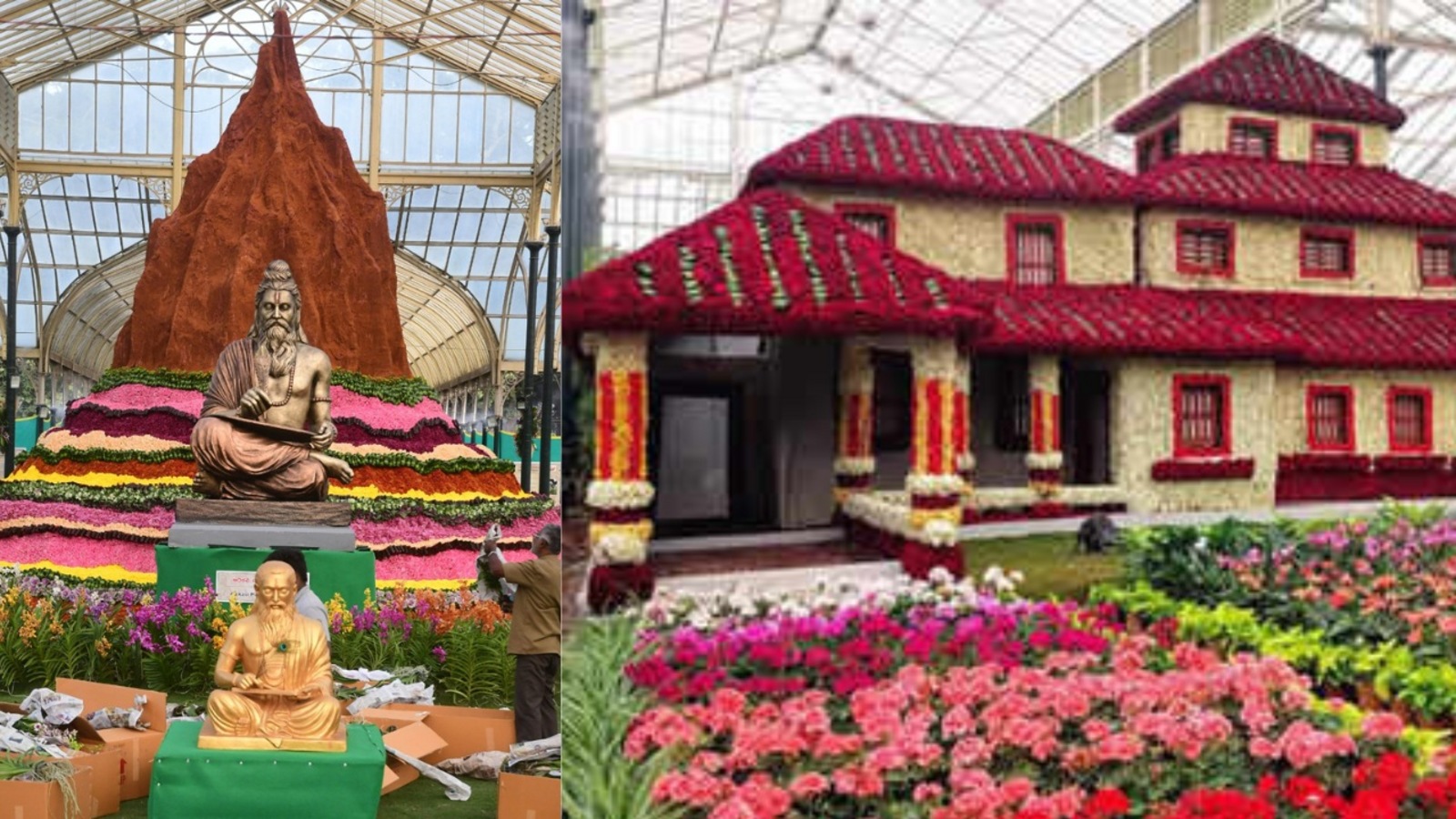 ಹೂವುಗಳಲ್ಲಿ ಅರಳಿದ್ದಾರೆ ಮಹರ್ಷಿ ವಾಲ್ಮೀಕಿ, ಗಣರಾಜ್ಯೋತ್ಸವ ಫಲಪುಷ್ಪ ಪ್ರದರ್ಶನಕ್ಕೆ ಲಾಲ್‌ಬಾಗ್‌ ಸಜ್ಜು; ಇಂದು ಉದ್ಘಾಟನೆ