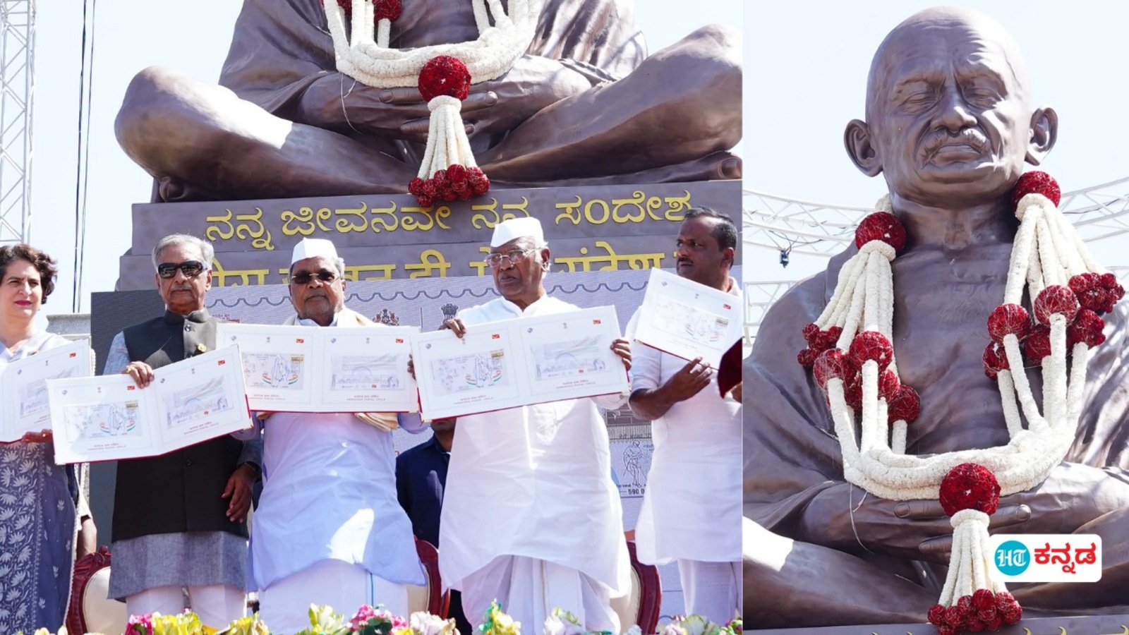 Belagavi News: ಬಾನಂಗಳದಲ್ಲಿ ಚಿಮ್ಮಿದ ರಂಗು, ಬೆಳಗಾವಿ ಸುವರ್ಣಸೌಧದ ಎದುರು ಬಾಪೂಜಿ ಪುತ್ಥಳಿ ಲೋಕಾರ್ಪಣೆ ಮೆರಗು