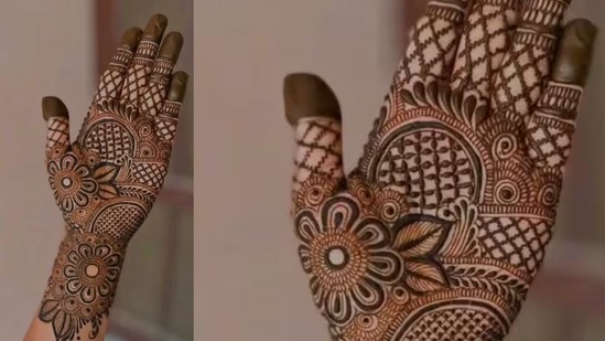 ಪೂರ್ಣ ಕೈ ಮೆಹಂದಿ ವಿನ್ಯಾಸಹೆಚ್ಚಿನ ಮಹಿಳೆಯರು ಯಾವುದೇ ವಿಶೇಷ ಸಂದರ್ಭದಲ್ಲೂ ಕೈ ತುಂಬಾ ಮೆಹಂದಿ ಚಿತ್ತಾರ ಮೂಡಿಸಿಕೊಳ್ಳಲು ಬಯಸುತ್ತಾರೆ. ಈ ಮಾದರಿಯು ಆಯ್ದ ವಿಶೇಷ ಸಂದರ್ಭಗಳಲ್ಲಿ ಸೂಕ್ತವಾಗಿದೆ. ಇದು ತುಂಬಾ ಟ್ರೆಂಡಿ ಮತ್ತು ಸುಂದರವಾಗಿ ಕಾಣುತ್ತದೆ. ಸಂಪೂರ್ಣ ಬಿಡಿಸಿದ ನಂತರ ಇದು ಇನ್ನಷ್ಟು ಸುಂದರವಾಗಿ ಕಾಣುತ್ತದೆ. ಪೂರ್ಣ ಕೈ ಮೆಹಂದಿ ವಿನ್ಯಾಸಹೆಚ್ಚಿನ ಮಹಿಳೆಯರು ಯಾವುದೇ ವಿಶೇಷ ಸಂದರ್ಭದಲ್ಲೂ ಕೈ ತುಂಬಾ ಮೆಹಂದಿ ಚಿತ್ತಾರ ಮೂಡಿಸಿಕೊಳ್ಳಲು ಬಯಸುತ್ತಾರೆ. ಈ ಮಾದರಿಯು ಆಯ್ದ ವಿಶೇಷ ಸಂದರ್ಭಗಳಲ್ಲಿ ಸೂಕ್ತವಾಗಿದೆ. ಇದು ತುಂಬಾ ಟ್ರೆಂಡಿ ಮತ್ತು ಸುಂದರವಾಗಿ ಕಾಣುತ್ತದೆ. ಸಂಪೂರ್ಣ ಬಿಡಿಸಿದ ನಂತರ ಇದು ಇನ್ನಷ್ಟು ಸುಂದರವಾಗಿ ಕಾಣುತ್ತದೆ.