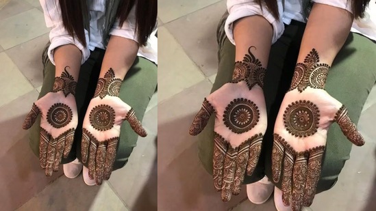 ಇತ್ತೀಚಿನ ದಿನಗಳಲ್ಲಿ ಮಂಡಲ ಆಕಾರದ ಮೆಹಂದಿ ವಿನ್ಯಾಸಗಳು ಸಾಕಷ್ಟು ಟ್ರೆಂಡಿಂಗ್ ಆಗಿವೆ. ಈ ವಿನ್ಯಾಸಗಳು ಎಲ್ಲಾ ಸಂದರ್ಭಗಳಿಗೂ ಚೆನ್ನಾಗಿ ಕಾಣುತ್ತವೆ. ನೀವು ಚಿಕ್ಕ ಮೆಹಂದಿ ಡಿಸೈನ್ ಇಷ್ಟಪಟ್ಟರೆ ಈ ರೀತಿಯ ವಿನ್ಯಾಸವನ್ನು ಖಂಡಿತವಾಗಿಯೂ ಪ್ರಯತ್ನಿಸಬೇಕು. ಅತ್ಯುತ್ತಮವಾದ ವಿಷಯವೆಂದರೆ ನೀವು ಅದನ್ನು ಬಹಳ ಸುಲಭವಾಗಿ ಅನ್ವಯಿಸಬಹುದು. ಇತ್ತೀಚಿನ ದಿನಗಳಲ್ಲಿ ಮಂಡಲ ಆಕಾರದ ಮೆಹಂದಿ ವಿನ್ಯಾಸಗಳು ಸಾಕಷ್ಟು ಟ್ರೆಂಡಿಂಗ್ ಆಗಿವೆ. ಈ ವಿನ್ಯಾಸಗಳು ಎಲ್ಲಾ ಸಂದರ್ಭಗಳಿಗೂ ಚೆನ್ನಾಗಿ ಕಾಣುತ್ತವೆ. ನೀವು ಚಿಕ್ಕ ಮೆಹಂದಿ ಡಿಸೈನ್ ಇಷ್ಟಪಟ್ಟರೆ ಈ ರೀತಿಯ ವಿನ್ಯಾಸವನ್ನು ಖಂಡಿತವಾಗಿಯೂ ಪ್ರಯತ್ನಿಸಬೇಕು. ಅತ್ಯುತ್ತಮವಾದ ವಿಷಯವೆಂದರೆ ನೀವು ಅದನ್ನು ಬಹಳ ಸುಲಭವಾಗಿ ಅನ್ವಯಿಸಬಹುದು.