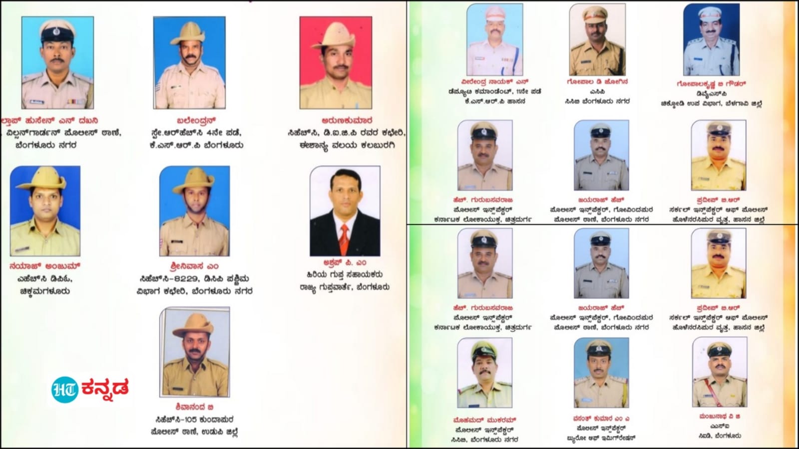 ಕರ್ನಾಟಕದ 17 ಪೊಲೀಸ್‌ ಅಧಿಕಾರಿ-ಸಿಬ್ಬಂದಿಗೆ ರಾಷ್ಟ್ರಪತಿಗಳ ವಿಶಿಷ್ಟ ಸೇವಾ ಪದಕ, ಶ್ಲಾಘನೀಯ ಸೇವಾ ಪದಕ ಪ್ರಕಟ