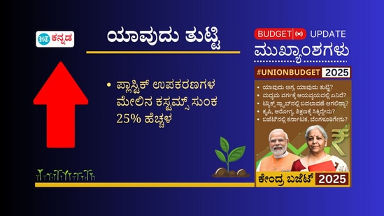 ಪ್ಲಾಸ್ಟಿಕ್ ಉಪಕರಣಗಳ ಮೇಲಿನ ಕಸ್ಟಮ್ಸ್ ಸುಂಕವನ್ನು ಶೇ 25 ರಷ್ಟು ಹೆಚ್ಚಳ ಮಾಡಲಾಗಿದೆ.&nbsp;