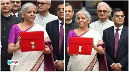 ಕಳೆದ ಬಾರಿ ಅಂದರೆ 7ನೇ ಬಜೆಟ್ ಮಂಡನೆ ವೇಳೆ ನಿರ್ಮಲಾ ಕೆನೆ ಬಣ್ಣದ ನೇರಳೆ ಅಂಚಿನ ಸೀರೆ ಧರಿಸಿದ್ದರು, ಕಳೆದ ಬಾರಿ ಅಂದರೆ 7ನೇ ಬಜೆಟ್ ಮಂಡನೆ ವೇಳೆ ನಿರ್ಮಲಾ ಕೆನೆ ಬಣ್ಣದ ನೇರಳೆ ಅಂಚಿನ ಸೀರೆ ಧರಿಸಿದ್ದರು, 