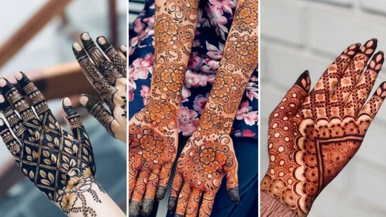 ಶುಭ ಸಮಾರಂಭಗಳು, ಹಬ್ಬಗಳು ಸಮೀಪಿಸುತ್ತಿದ್ದಂತೆ ಹೆಣ್ಣಕ್ಕಳು ಕೈಗಳಿಗೆ ಮೆಹಂದಿ ಹಚ್ಚಿ ಸಂಭ್ರಮಿಸುತ್ತಾರೆ. ವಿವಾಹ ಮಹೋತ್ಸವ ಇದ್ದರಂತೂ ಯಾವ ವಿನ್ಯಾಸದ ಮೆಹಂದಿ ಹಚ್ಚುವುದು ಎಂದು ತಲೆಕೆಡಿಸಿಕೊಳ್ಳುತ್ತಾರೆ. ನಿಮಗಾಗಿ ಇಲ್ಲಿ ಕೆಲವೊಂದು ವಿನ್ಯಾಸಗಳನ್ನು ನೀಡಲಾಗಿದೆ. ಖಂಡಿತ ಇವು ನಿಮಗೆ ಇಷ್ಟವಾಗಬಹುದು. ಭಾರತದಲ್ಲಿ ಸಖತ್ ಟ್ರೆಂಡಿಯಾಗಿರುವ ಮೆಹಂದಿ ವಿನ್ಯಾಸಗಳಿವು.&nbsp;
