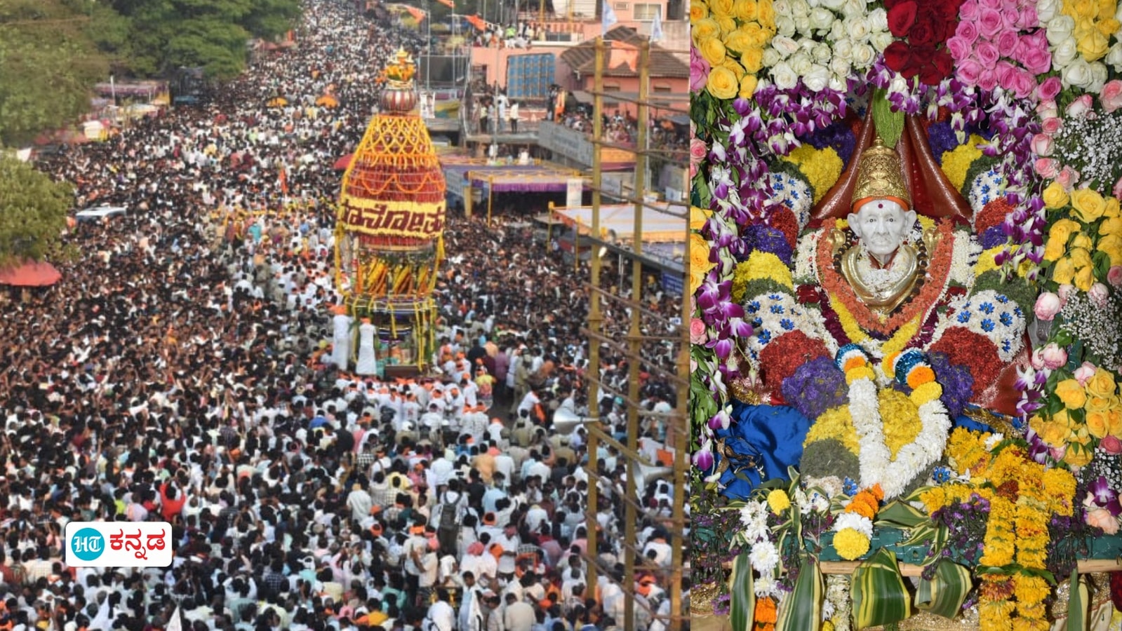 ಅದ್ಧೂರಿಯಾಗಿ ನೆರವೇರಿದ ಹುಬ್ಬಳ್ಳಿಯ ಸಿದ್ಧಾರೂಢಸ್ವಾಮಿ ರಥೋತ್ಸವ; ಅಜ್ಜನ ಜಾತ್ರೆಗೆ ಹರಿದುಬಂದಿತು ಜನಸಾಗರ; ಇಲ್ಲಿದೆ ಸಚಿತ್ರ ವರದಿ