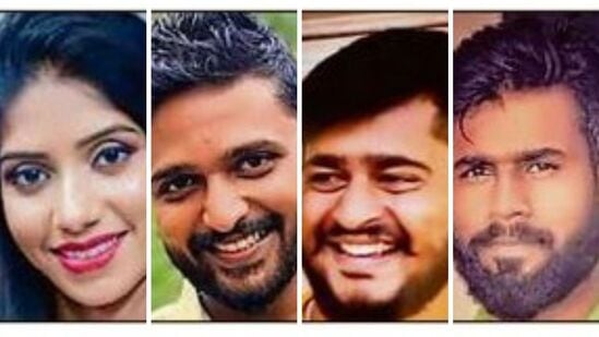 ಸ್ವಾತಿ ಬ್ಯಾಡಗಿ ಹತ್ಯೆ ಪ್ರಕರಣ: ತುಂಗಭದ್ರಾ ನದಿಯಲ್ಲಿ ನರ್ಸ್‌ ಶವ ಪತ್ತೆಯಾಗಿದ್ದು, ಯುವಕನ ಬಂಧನವಾಗಿದೆ. ಮೃತ ಸ್ವಾತಿ ಬ್ಯಾಡಗಿ, ಅರೋಪಿಗಳಾದ ನಯಾಜ್‌, ದುರ್ಗಾಚಾರಿ, ವಿನಾಯಕ ಚಿತ್ರದಲ್ಲಿದ್ದಾರೆ.