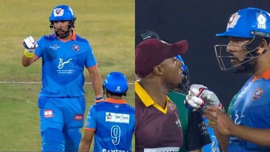 IML T20: ಭುಜಕ್ಕೆ ಭುಜ ಕೊಟ್ಟು ಯುವರಾಜ್ ಸಿಂಗ್ - ಟಿನೊ ಬೆಸ್ಟ್ ವಾಗ್ವಾದ; ಕಿತ್ತಾಟದ ವಿಡಿಯೋ ವೈರಲ್ IML T20: ಭುಜಕ್ಕೆ ಭುಜ ಕೊಟ್ಟು ಯುವರಾಜ್ ಸಿಂಗ್ - ಟಿನೊ ಬೆಸ್ಟ್ ವಾಗ್ವಾದ; ಕಿತ್ತಾಟದ ವಿಡಿಯೋ ವೈರಲ್