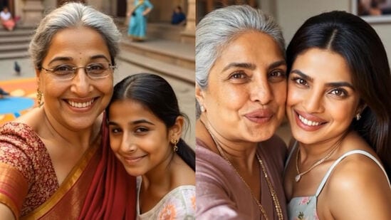 ವಿದ್ಯಾ ಬಾಲನ್ ಮತ್ತು ಪ್ರಿಯಾಂಕಾ ಚೋಪ್ರಾ ಅವರ ಎಐ ಫೋಟೋದಲ್ಲಿ ಕಂಡಿದ್ದು ಹೀಗೆ. 