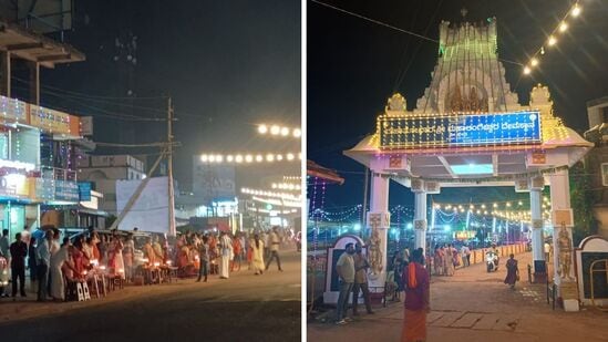 ಮಹಾಲಿಂಗೇಶ್ವರ ದೇವರು ಮೊದಲ ದಿನ ಕೆರೆ ಸಮೀಪದ ದ್ವಾರದ ಮೂಲಕ ಪೇಟೆ ಸವಾರಿ ಶುರು ಮಾಡಿದ್ದು, ದಾರಿಯುದ್ದಕ್ಕೂ ದೇವರನ್ನು ಬರಮಾಡಿಕೊಳ್ಳಲು ಭಕ್ತರು ಹಣ್ಣು ಕಾಯಿ, ಮಲ್ಲಿಗೆ ಹೂವಿನ ಮಾಲೆ ಮುಂತಾದವುಗಳನ್ನು ಸಿದ್ಧಮಾಡಿಟ್ಟುಕೊಂಡು ಕಾಯುತ್ತಿದ್ದರು.